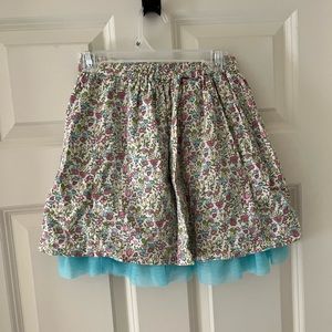 Liberty of London for Target girls skirt with tulle floral pink blue pull on S